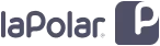 La Polar logo, a dark gray wordmark "laPolar." next to a square icon with an abstract 'P'.