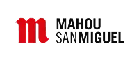 Red stylized 'm' icon next to 'Mahou San Miguel' text.
