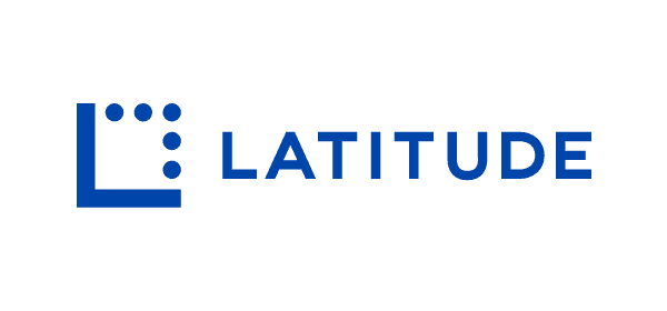 The blue Latitude logo features a stylized 'L' with three dots beside the company name.