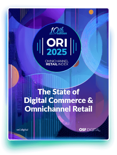 Digital report cover for "The State of Digital Commerce & Omnichannel Retail," featuring ORI 2025.
