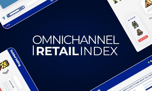 OMNICHANNEL RETAIL INDEX title with mobile app interfaces.