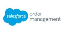 Salesforce logo with the accompanying text 'order management'.